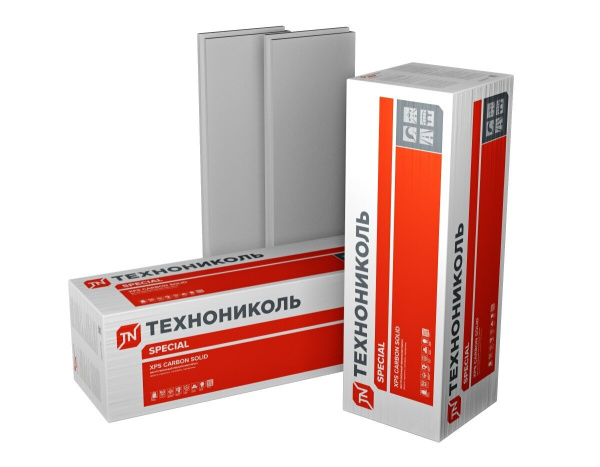 Экструдированный пенополистирол (XPS) ТЕХНОНИКОЛЬ CARBON SOLID TB 500 1180х580х100 мм L-кромка Тип А