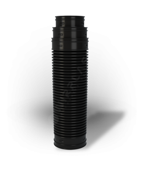 U61 (К61) Соединительная труба  для вентиляционных выходов D150мм L=500мм Черный