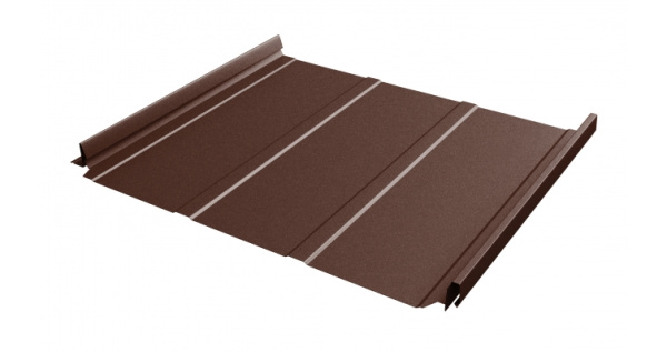 Кликфальц Pro Line 0,5 GreenCoat Pural BT, matt с пленкой на замках RR 887 шоколадно-коричневый (RAL